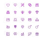 婚礼相关图标集 .ai源文件