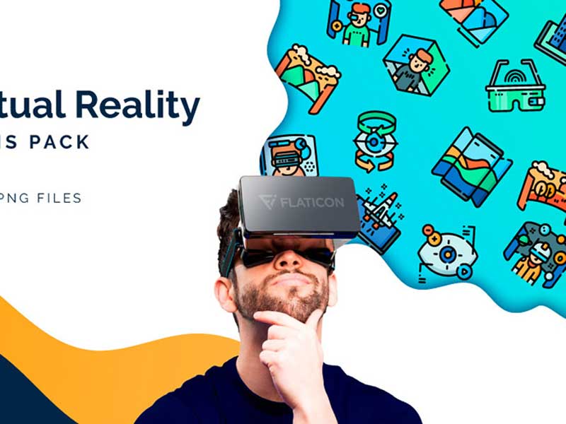 50个VR虚拟显示图标 .svg .png素材