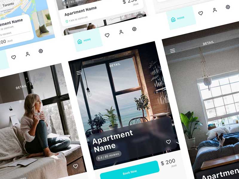 Roomate 租房预订app ui设计 .sketch素材