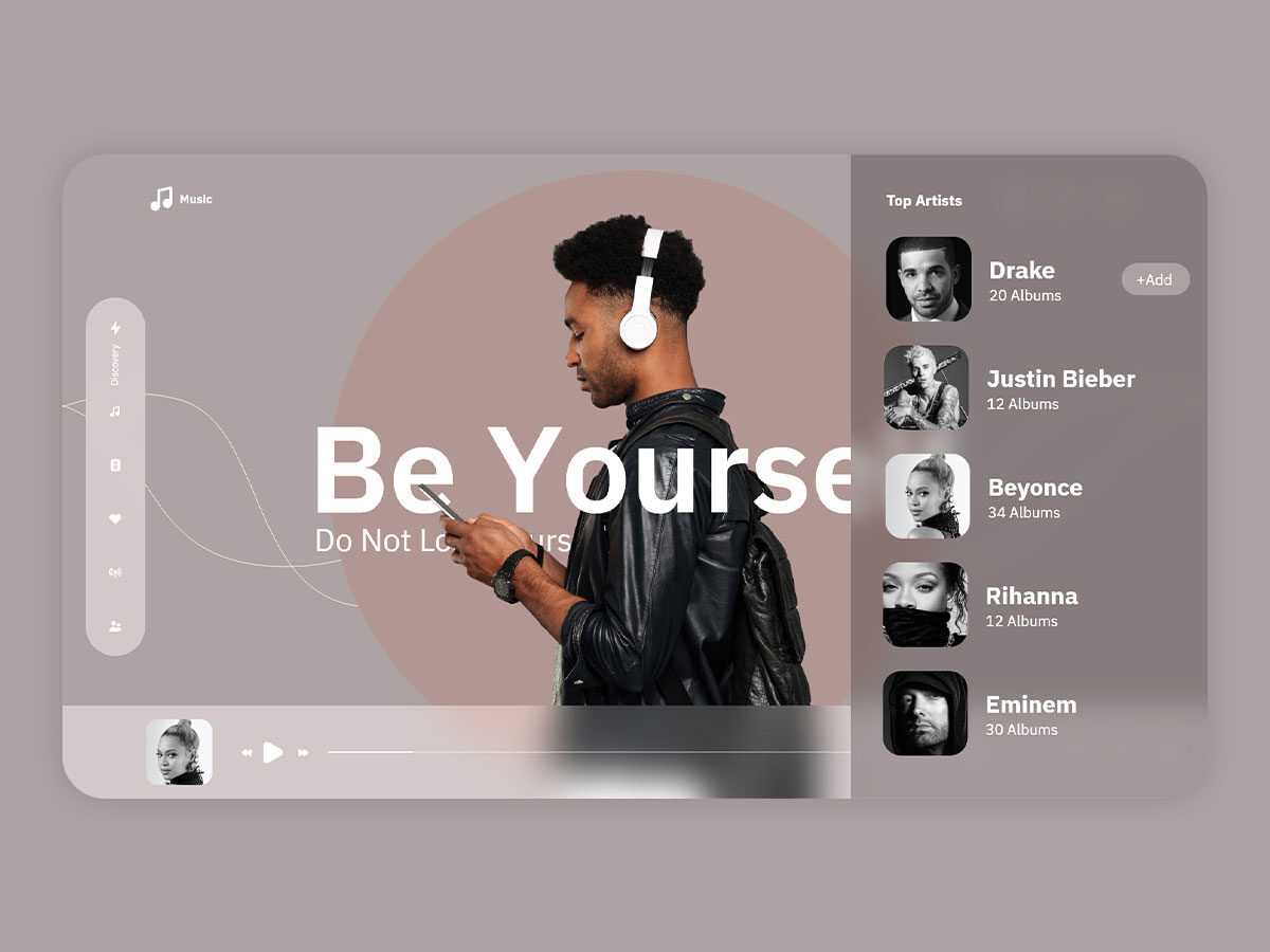 音乐软件界面ui设计 .xd源文件