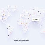 数字六边形风格世界地图素材 .fig素材