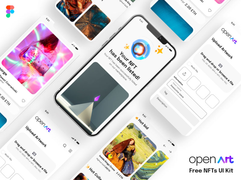 Open Art NFTs 区块链app UI Kit .fig素材