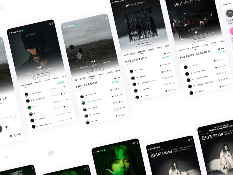 Spotify音乐app ui Redesign设计 .xd素材