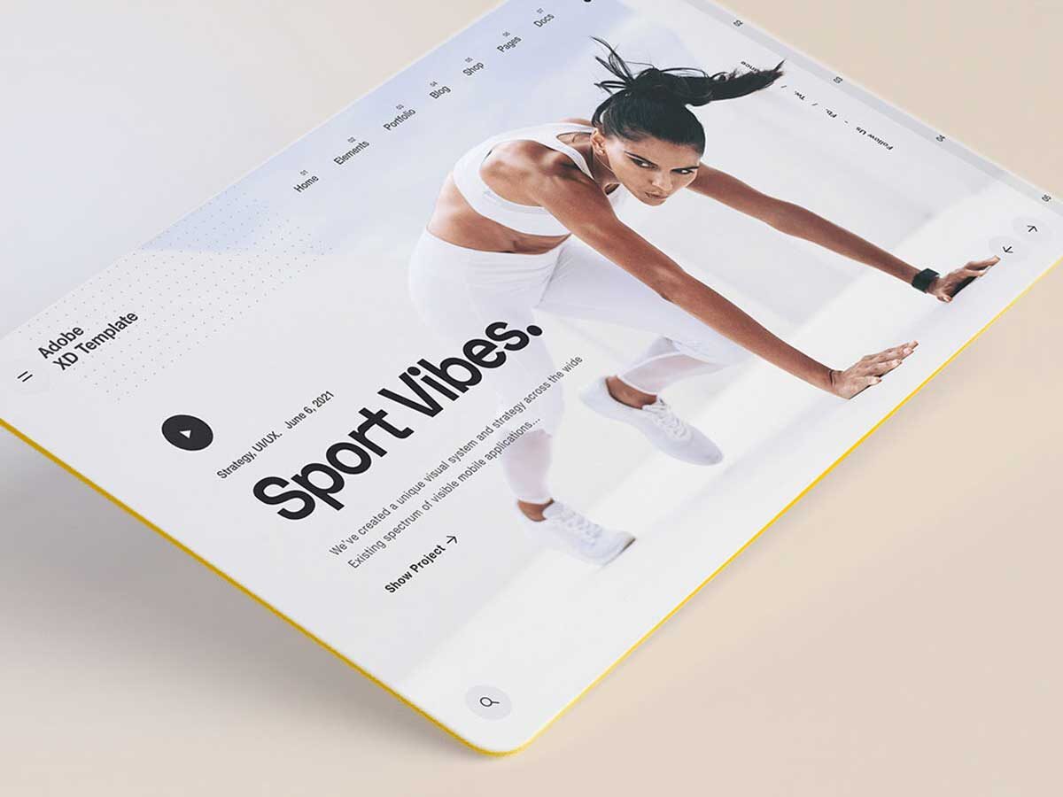 Sports运动氛围网站ui设计 .xd素材