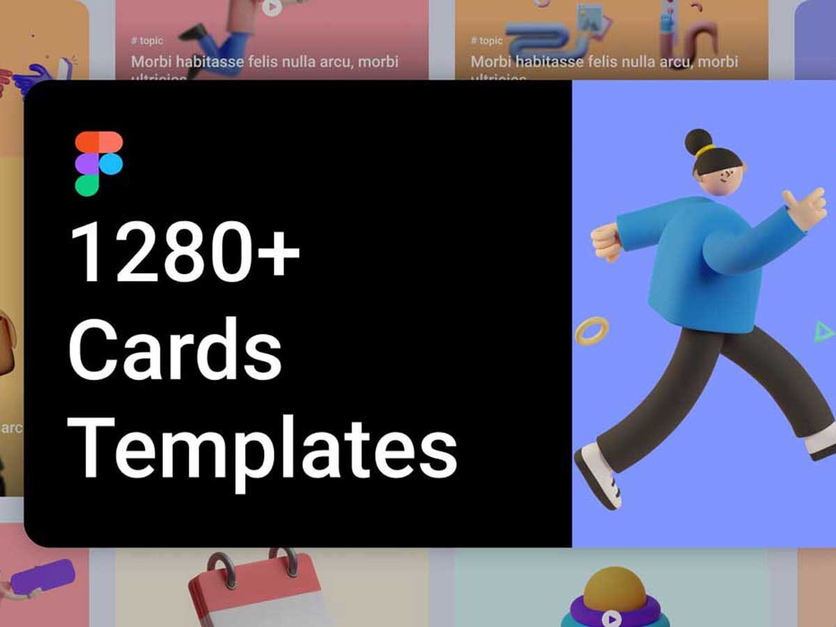 1280+ 卡片式ui设计组件 .fig素材