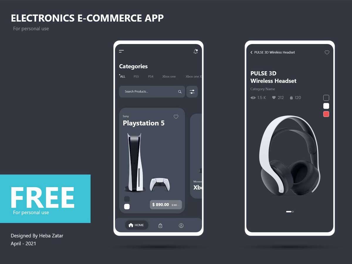 数码电商app ui设计 .xd源文件素材