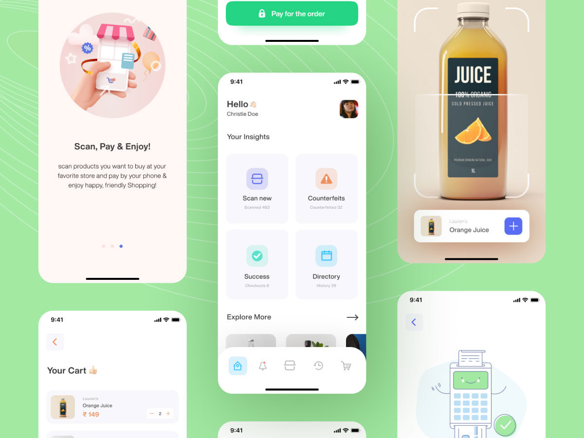 扫码购物app ui设计 .fig素材